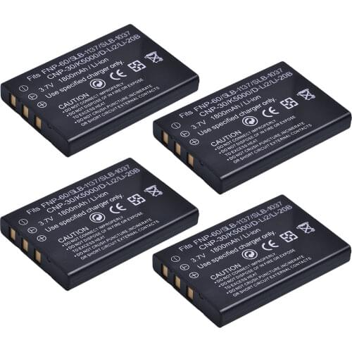 3pc battery for NP-60 FNP60 NP60 Batteries for Fuji NP-60 Kodak KLIC-5000 Samsung SLB-1137 Olympus LI-20B Battery+LED Charger