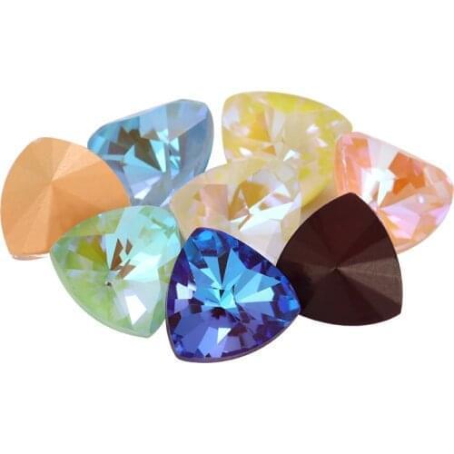 Hand Crafts Accessories Rhinestones Mocha Fluorescence Glue on Rhinestones Pointback Loose Crystals Fancy Stones