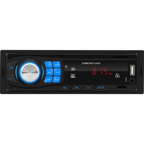 Bluetooth Car MP3 Player v4.0 1DIN FM Radio Receiver Stereo Music Audio Support Aux TF U Disk RCA Audio For Subwoofer Bass Chip