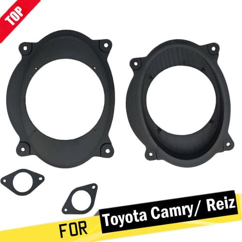 LONGSHI Hollow Car Speaker Spacer for 2006-2011 Toyota Camry Reiz Front Door Sound System Installation Adaptor Kit Black