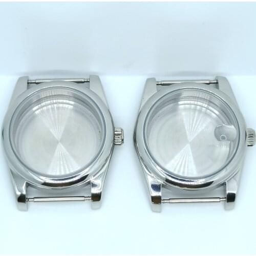 36MM/39mm Watch Case Polished Stainless Steel Sapphire Glass Laminating NH35 NH36 Movement