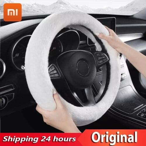 XIAOMI BOUNDS Plush Steering Wheel Cover Car Accessories Car Steering Wheel Cover Breathable Non-slip Wearable Keep Warm Winter