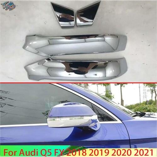 For Audi Q5 FY 2018 2019 Decorate Accessories ABS Chrome Side Mirror Rear View Wing Chrome Cover Trim