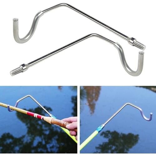 Solid Fishing Rod Holder Stainless Steel Hanger Rest Hook Support Rack Gear