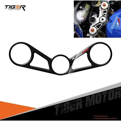 For BMW S1000RR and HP4 2012-2014 3D Carbon-look Upper Triple Yoke Defender
