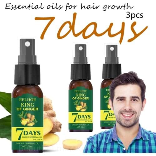Hair Growth Essence Germinal Serum Essence Oil Natural Hair Loss Treatement Effective Fast Growth Scalp Treatment Men Women 3pc