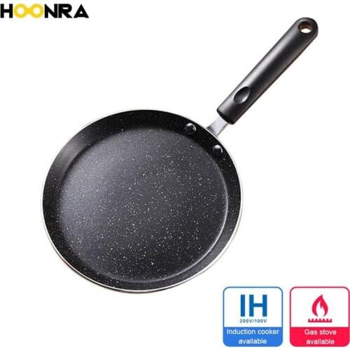HOONRA Non-stick Frying Pan Maifan Stone Wok Aluminum Alloy Pan Pancake Egg Steak Frying Pot Pizza Panckae Pans Cooking Tools