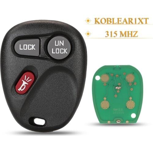Kutery 10pcs 3 Buttons Smart Remote Car Key 315Mhz KOBLEAR1XT For Chevrolet Silverado Suburban S10 Tahoe Fit GMC Yukon Sierra