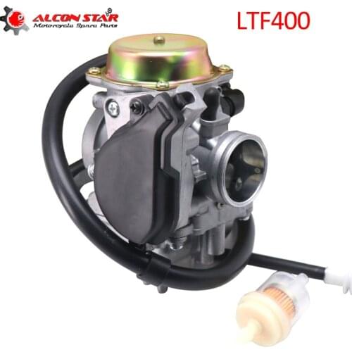 Alconstar- Motorcycle Carburetor For Suzuki Eiger 400 LTF400 LTF400F 2x4 4x4 Carb 2002-2007 Engine Assembly with Manual Choke