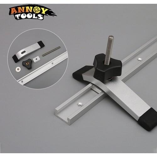 Carpentry Pressboard Clamp Kit Woodworking T Slot Block Clamp and Miter Track Slider Bar Positioning Limiter