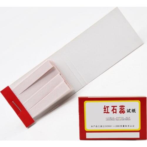 80 Stripes Red Litmus Test Paper Alkaline Test Paper Test Strips School Chemical Laboratory Supplies Experimental Apparatus