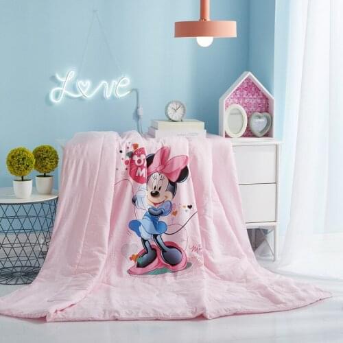 Summer Mickey mouse disney decor thin comforter full twin single size bed cover washable microfiber fabric cartoon quilt kids
