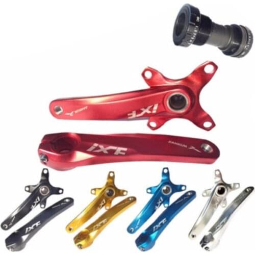 Multicolor IXF Aluminum MTB crankset road bike Carbon Crank Bicycle Crankset 170mm BCD 104mm Bottom Bracket Stable