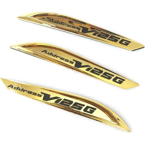 Motorcycle 3D Chrome Emblem Badge Decal Body Stickers for Suzuki Address V125G