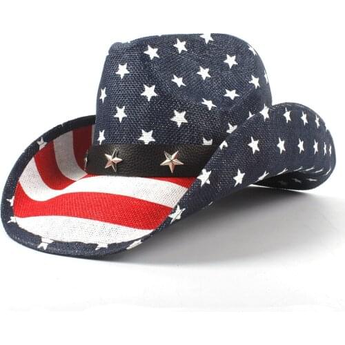 Men Straw Sun Hat For Dad Cowboy hat Sombrero Hombre Sun Caps Size 58CM Dropshipping