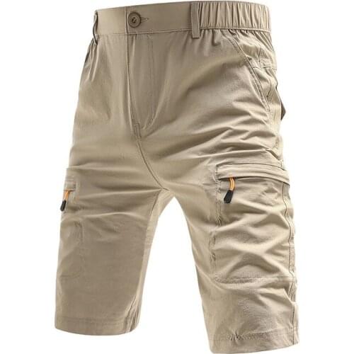 Men Short Pants For Summer 2021 Casual Solid Color Loose Elastic Plus Size Outside Male Shorts Streetwear Cargo Trousers C2666