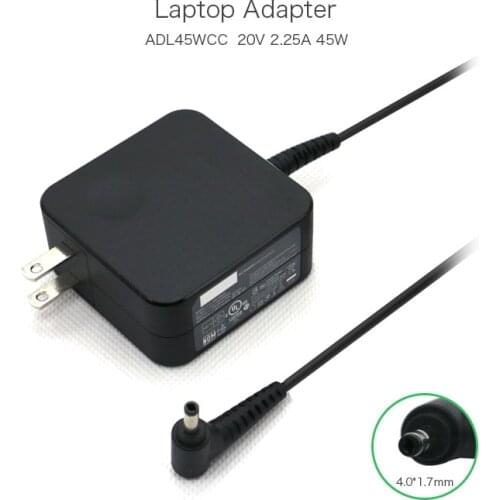 Original 45W 20V 2.25A 4.0*1.7mm AC Adapter Charger For Lenovo ideapad 100 100-14IBY ADL45WCC SA10M42697 US plug