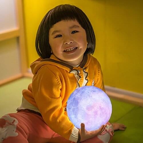 Dropship 3D Printed Star Moon Lamp Home Decor Creative Gift USB Led Planetary Lights Galaxy Night Lights Christmas Lights Lamp