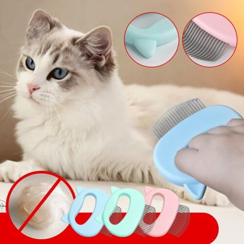 Cat Dog Hair Removal Comb Grooming Shedding Tools Fur Trimming Dematting Deshedding Brush Double sided Long Hair Curly Comb