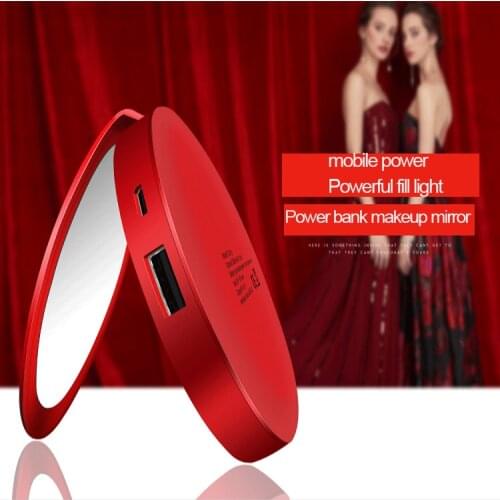 Cross-border Folding Portable LED Smart Light Makeup Wireless Charging Treasure Mirror with Light