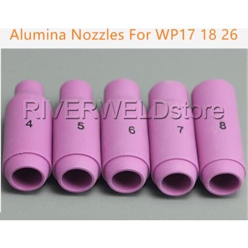 TIG Welding Torch WP 17 18 26 Consumables Accessories Alumina Ceramic Nozzle Cups KIT 10N50 10N49 10N48 10N47 10N46 5pcs