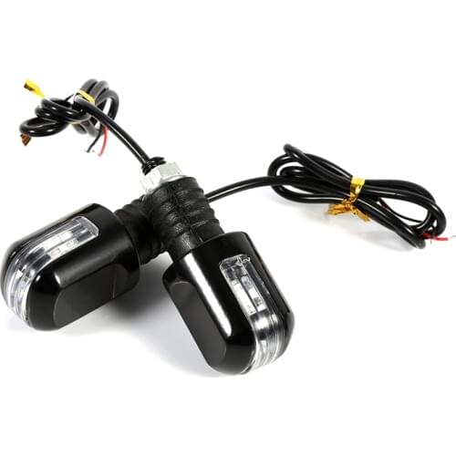 1 Pair Universal Motorcycles Handlebar End Turn Signal Light 12V 15 LED Mini Turn Signal Lights Flash Turn Signal Indicator