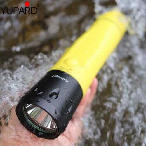 YUPARD 80 M underwater light Built-in battery professional diving flashlight torch led xm l2 charge flashlight led flashlights