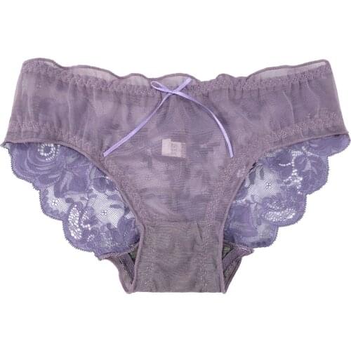 Womens panties French flawless lace hip wrap breathable graphene anti-septic crotch high elastic midwaist 7329