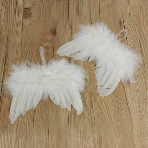 10Pcs White Feather Wing Lovely Chic Angel Christmas Tree Decoration Hanging Ornament Home/Party/Wedding Ornaments Xmas Decor