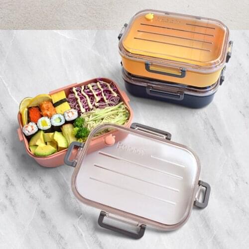 1200ml Cute Cartoon Rabbit Lunch Box Food Storage Container Microwave Portable Lunch Box For Kids Student Lunch Box Container