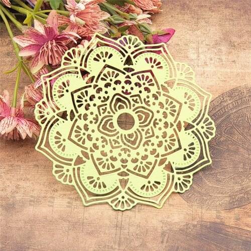 13.9x13.9cm Romantic flower Scrapbooking DIY Embossing Mothers Day paper dies cutting dies carbon steel cutter Metal die cards
