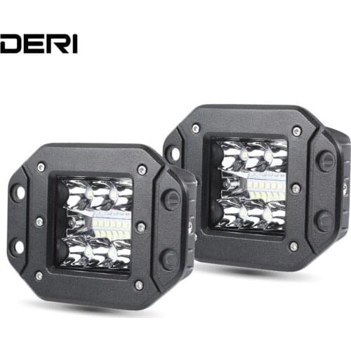 2pcs 4 inch 39W Flush Mount LED Work Light Pods Offroad LED Driving fog light Work lamp For Jeep 4x4 4WD SUV ATV Motorcycle
