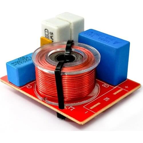 2Pcs 60W 2 Way Audio Speaker Frequency Divider Treble Bass Crossover Filter For Bookshelf Audio Speakers DIY