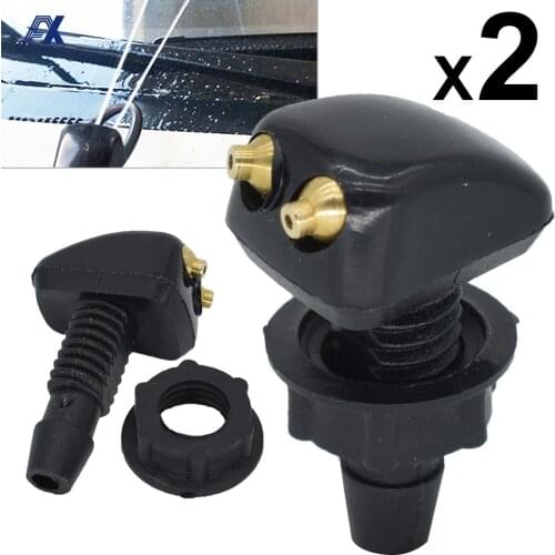 2X Car Front Windscreen Universal Washer Jet Wiper Nozzle Water Spray DIY Kit For VW Ford Renault Volvo Peugeot Auto Replacement