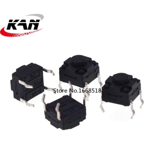20PCS 4Pin 6*6 Micro Tact Push Button Switches 6*6*5mm DIP 6x6x4.3 Waterproof switch 4.3mm 5mm 6mm 7mm 8mm 9mm 10mm 6x6x5 mm Hot