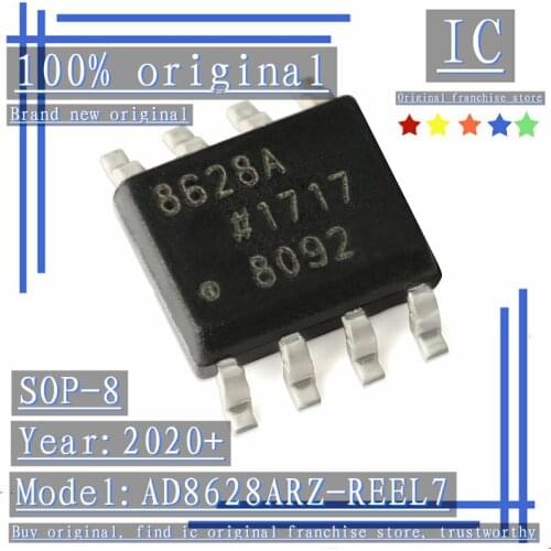 2020+100% Brand new original 5PCS-20PCS AD8628ARZ-REEL7 SOP-8 Zero-drift single-supply rail-to-rail operational amplifier