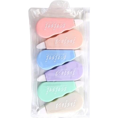 6Pcs/set Correction Tape Set Mini Altered Tape Stationery Children Student Writing Exams Correction Tapes Corrector Supplies
