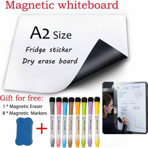A2 Size Soft Magnetic Whiteboard Dry Erase White Board Message Board Monthly Weekly Planner Calendar Table 16.5"x23.4"