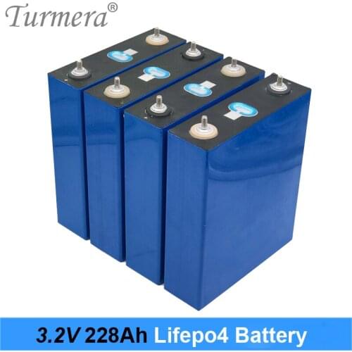 3.2V 228Ah Lifepo4 Battery Rechargeable Battery Pack 12V 24V 228AH for Electric Car RV Solar Energy Storage System NoTax Turmera