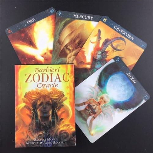 Barbieri Zodiac Oracle Tarot Cards Mysterious Guidance Divination Fate Tarot Deck Board Game With E-Guidebook For Kids