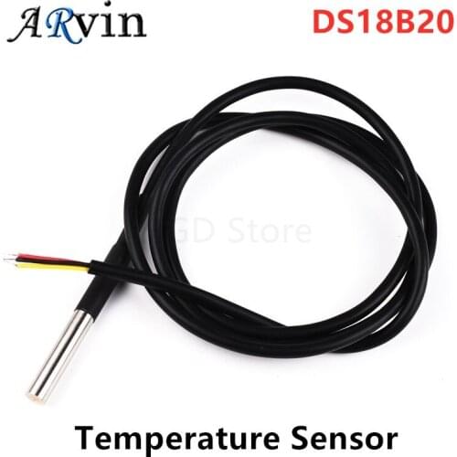 1PCS DS1820 Stainless Steel Package Waterproof DS18b20 Temperature Probe Temperature Sensor 18B20 For Arduino