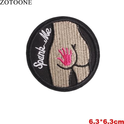 Spank Me Sexy Letter Butt Patch Iron on Patches Applique Cheap Motorcycle Biker Embroidered Patches for Clothes Sticker Badge M