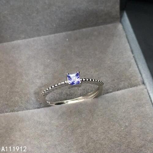 KJJEAXCMY fine jewelry natural Tanzanite 925 sterling silver new women gemstone ring support test luxury