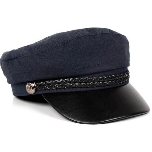 Leather Visor Autumn Cap 2020 Military Hats Women newsboy Berets Caps For Women black pink navy Boina Mujer military cap