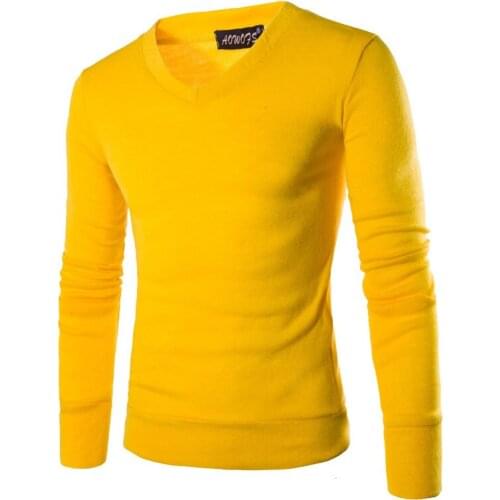 Hot 2020 autumn winter V neck bottoming sweater streetwear trendy high quality rabbit plush sweater 7 colors pull homme