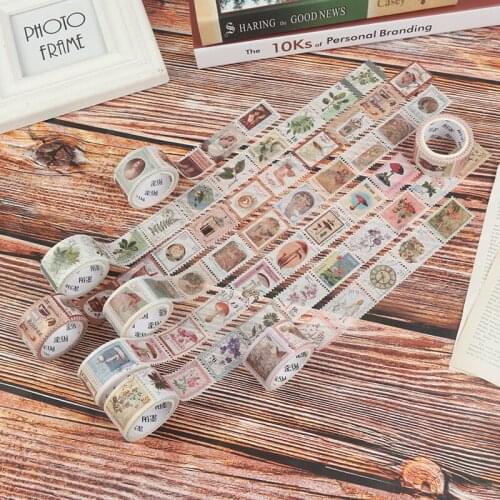 Retro Post Office Plant Bullet Journaling Stamp Tapes Scrapbooking Sticker