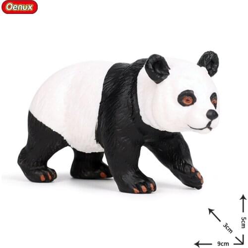 New M-073 Giant Panda Solid Simulation Wild Animal Model Giant Panda Crawling Panda Toy Decoration