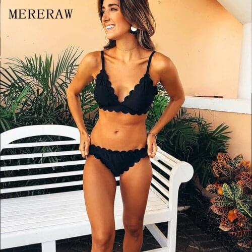 New Solid Sexy Bikini Set Women Swimming Suit Fashion Swimsuit Two-Piece Swimwear Bathing Suit Female Biquini High Waist Bikini