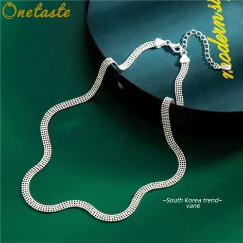 Korean Style S925 Silver Glittering Four Rows Bead Chain Necklace Simple Trendy Choker Necklace 2021 New Fine Jewelry Girl Women