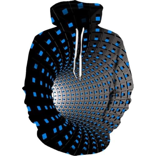 Pop Punk Hip hop Dizzy Arts 3D Sweatshirt Women/Men Pullovers hoodies Outerwear loose tops Psychedelic Vortex Clothing